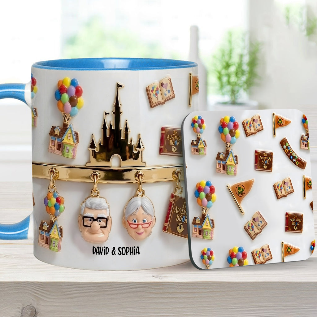 My Greatest Adventure Perfect Gift For Couple - Personalized Mouse Accent Mug & Coaster