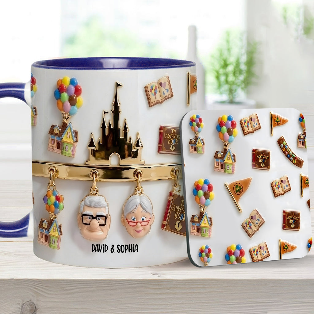 My Greatest Adventure Perfect Gift For Couple - Personalized Mouse Accent Mug & Coaster