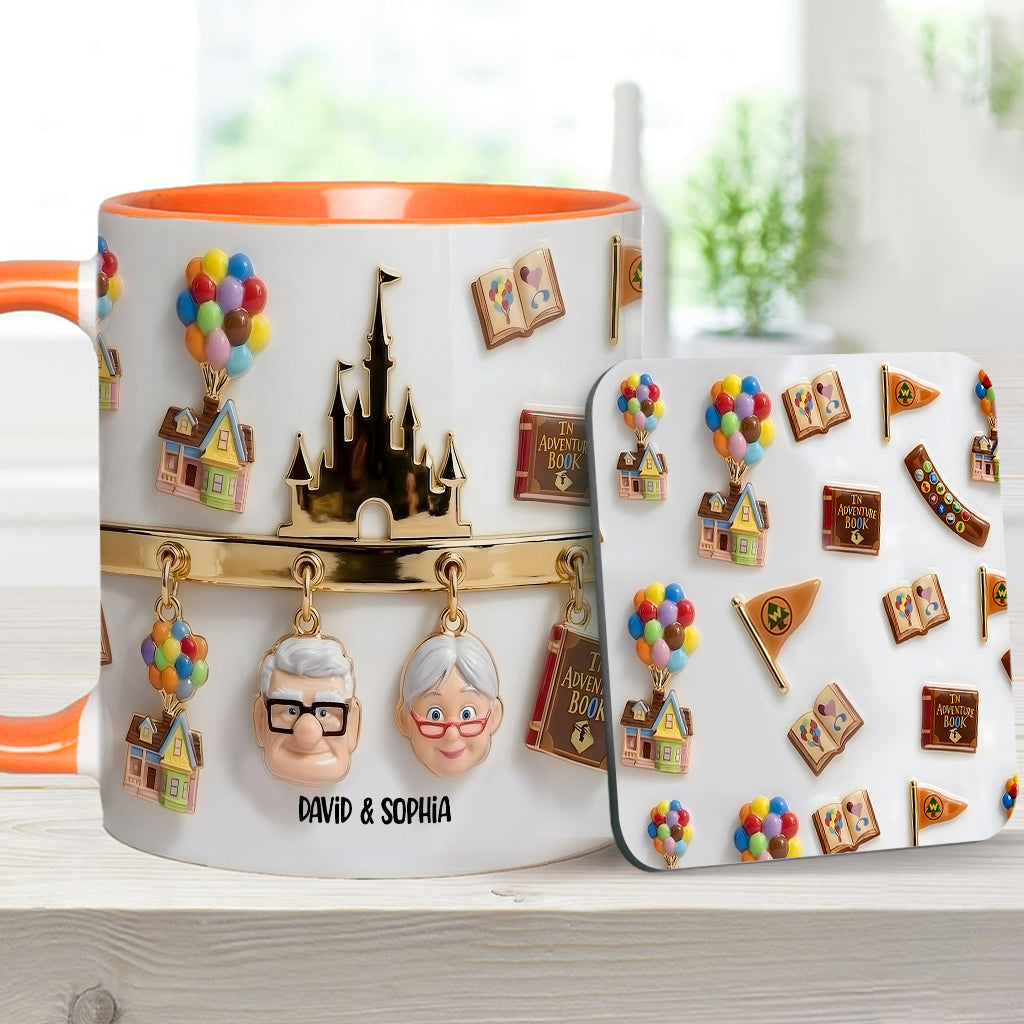 My Greatest Adventure Perfect Gift For Couple - Personalized Mouse Accent Mug & Coaster