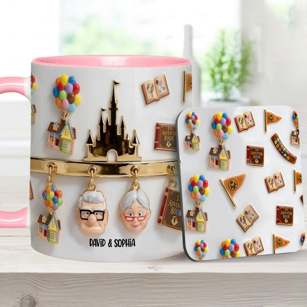 My Greatest Adventure Perfect Gift For Couple - Personalized Mouse Accent Mug & Coaster