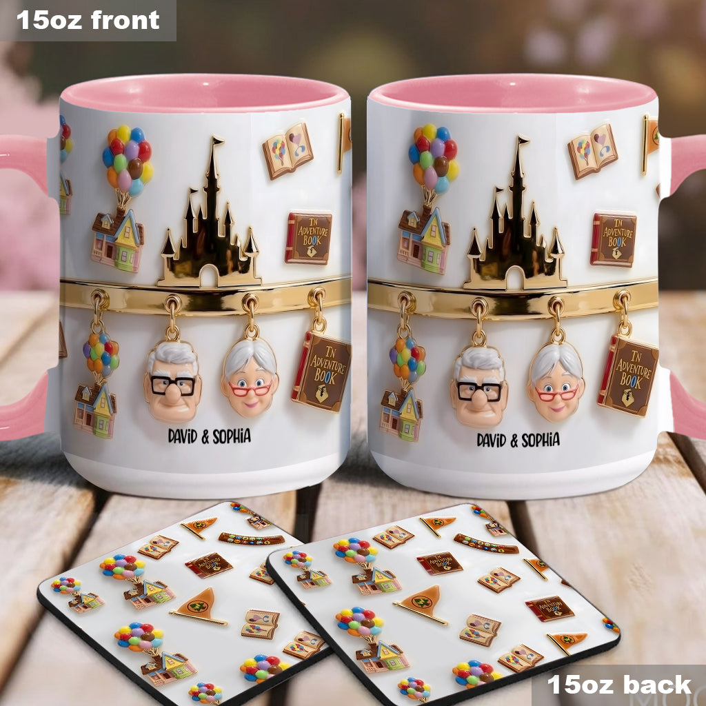 My Greatest Adventure Perfect Gift For Couple - Personalized Mouse Accent Mug & Coaster