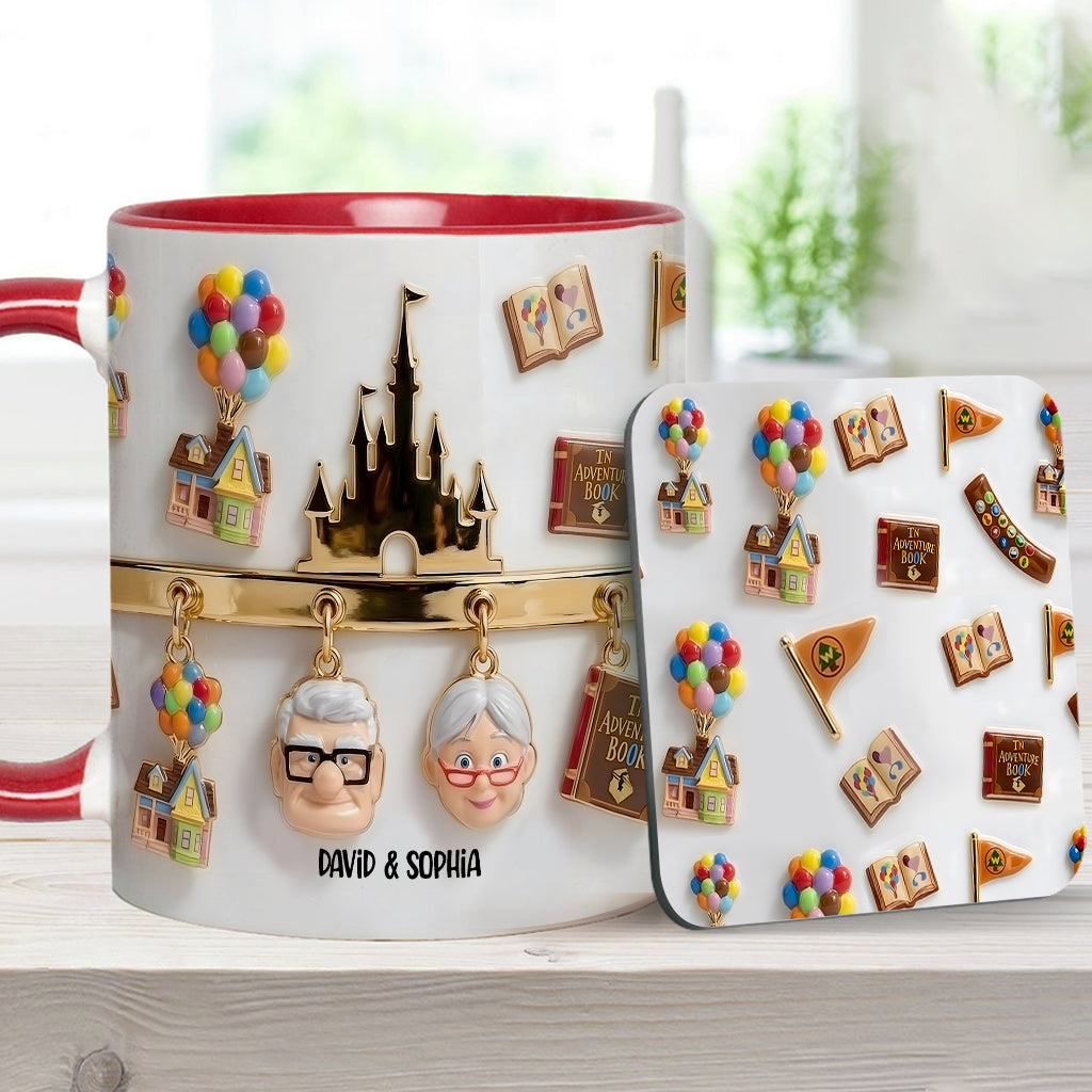 My Greatest Adventure Perfect Gift For Couple - Personalized Mouse Accent Mug & Coaster