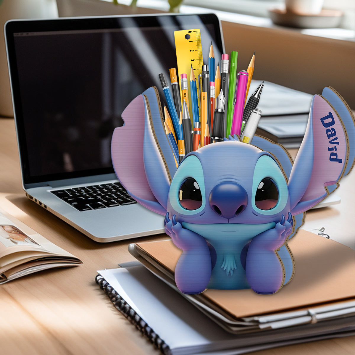 Ohana Vibe - Personalized Ohana Wooden Pen Holder