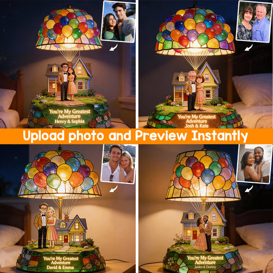 Custom Any Photo My Greatest Adventure - Personalized Up Movie Couple Acrylic LED Night Light