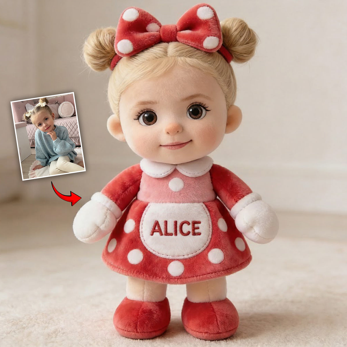 Custom Any Photo - Personalized Kid Premium Faux Fur Pillow
