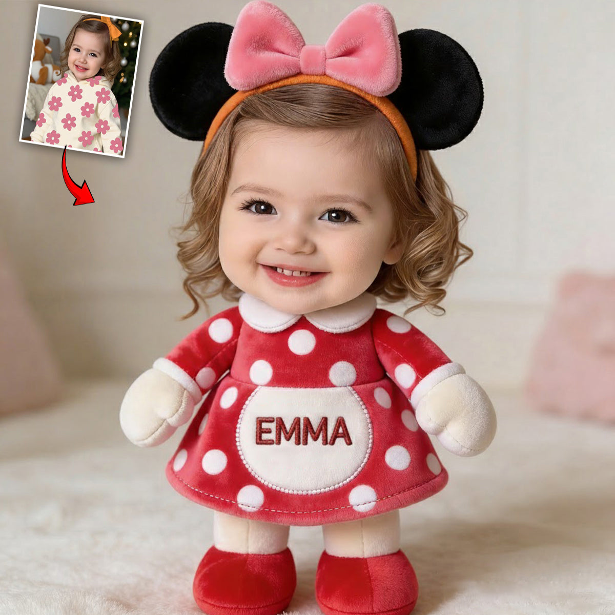Custom Any Photo - Personalized Kid Premium Faux Fur Pillow