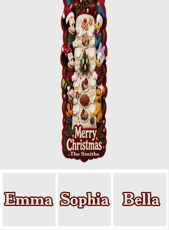 Magical Christmas - Personalized Mouse Custom Shape Table Runner