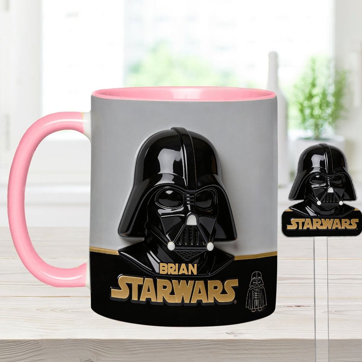 Join The Dark Side - Personalized The Force Set Accent Mug with Acrylic Stirrers