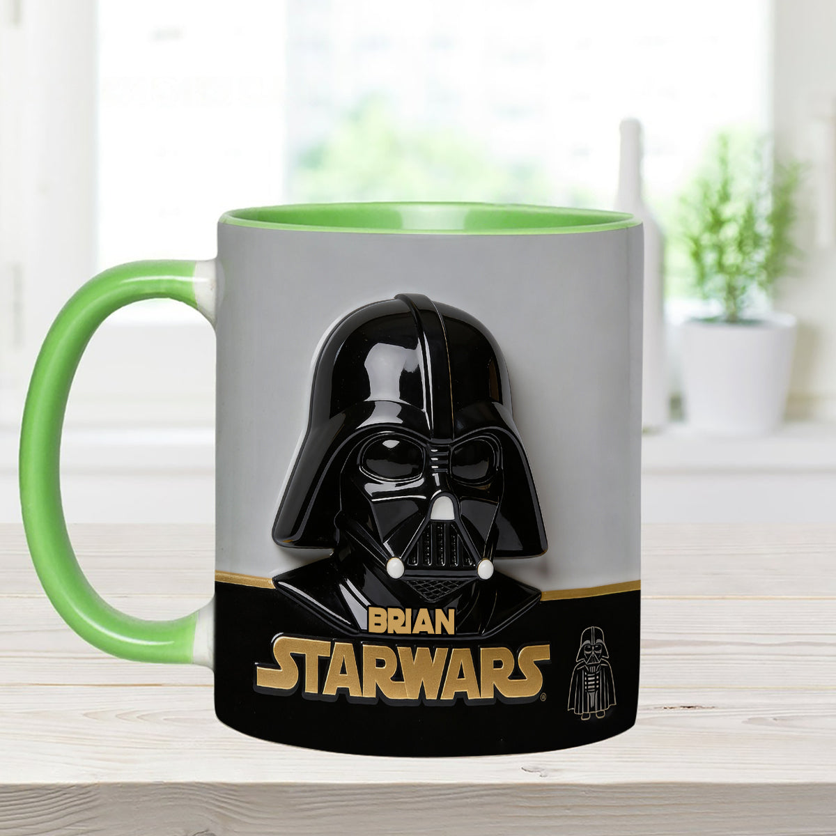 Join The Dark Side - Personalized The Force Set Accent Mug with Acrylic Stirrers