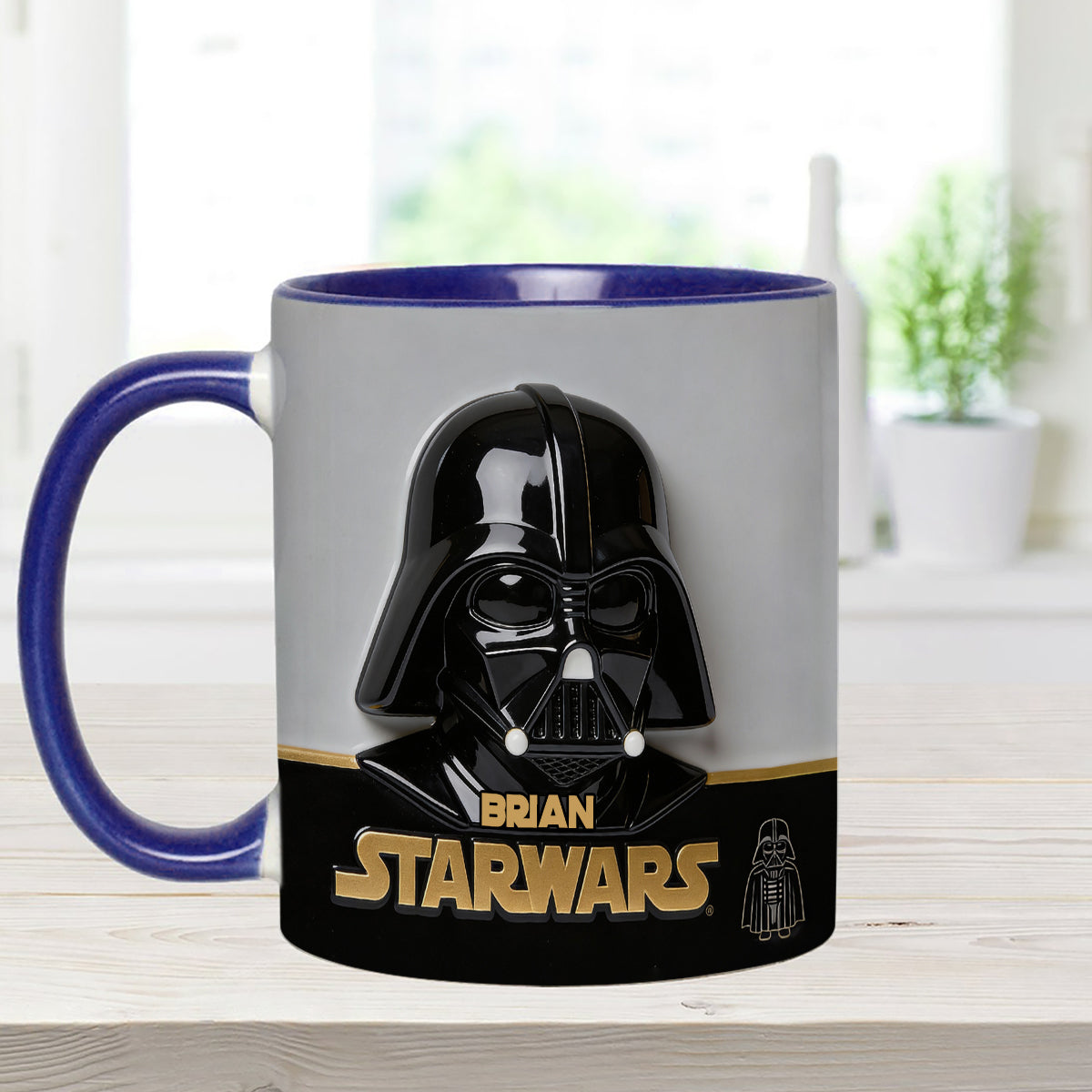Join The Dark Side - Personalized The Force Set Accent Mug with Acrylic Stirrers