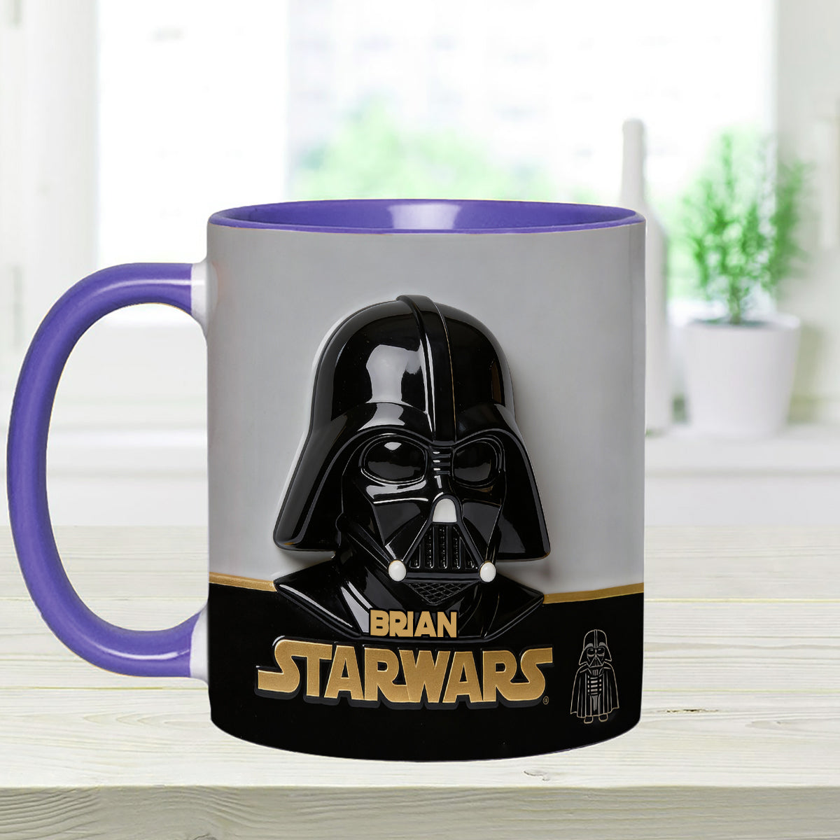 Join The Dark Side - Personalized The Force Set Accent Mug with Acrylic Stirrers