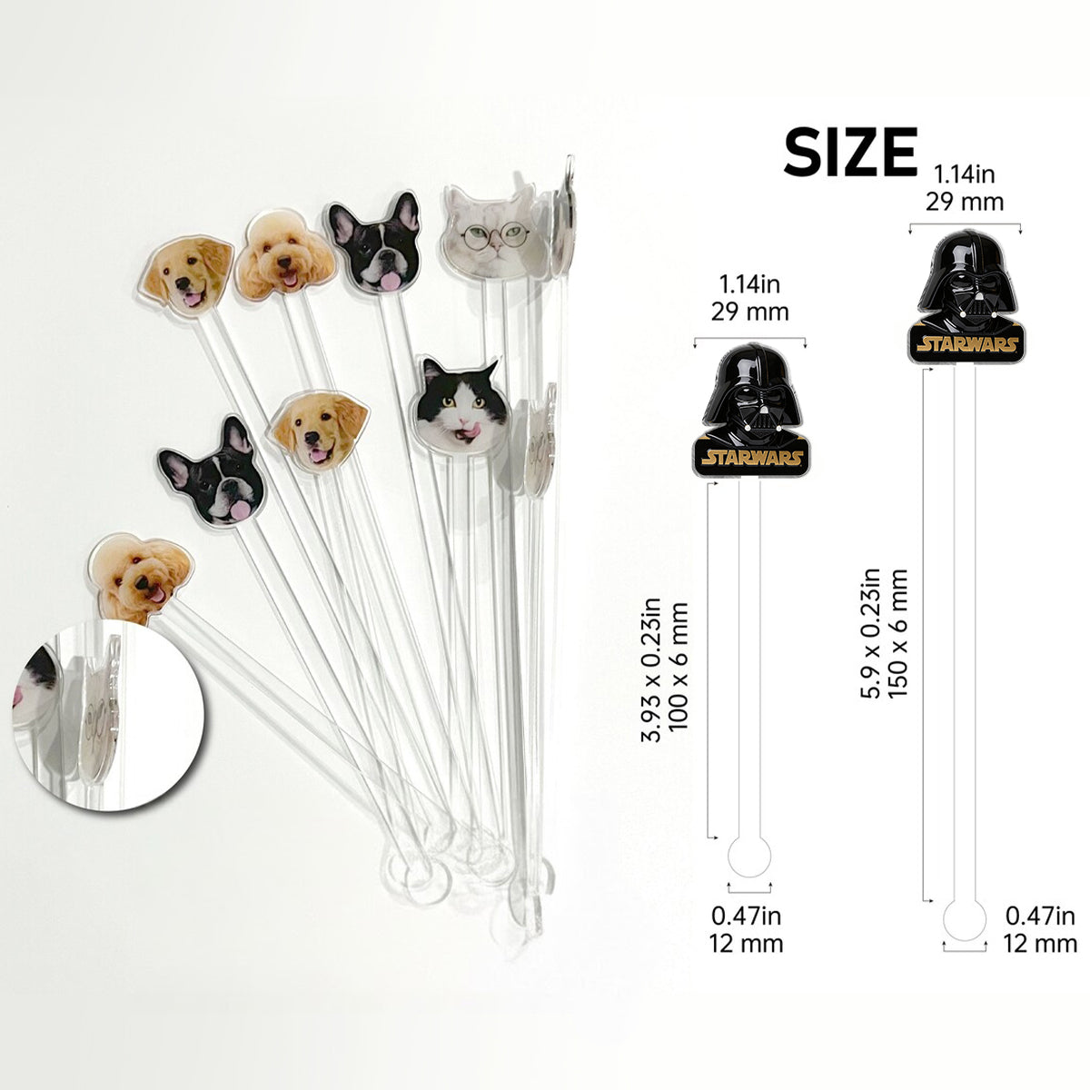 Join The Dark Side - Personalized The Force Set Accent Mug with Acrylic Stirrers