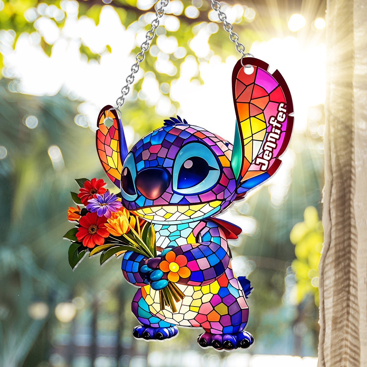 Ohana Means Family - Personalized Ohana Window Hanging Suncatcher Ornament