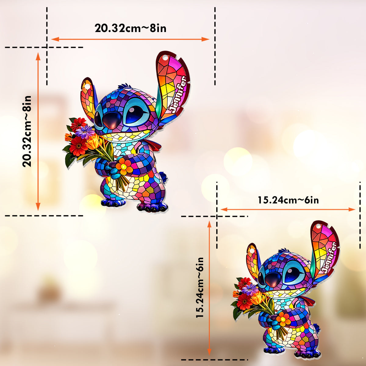 Ohana Means Family - Personalized Ohana Window Hanging Suncatcher Ornament