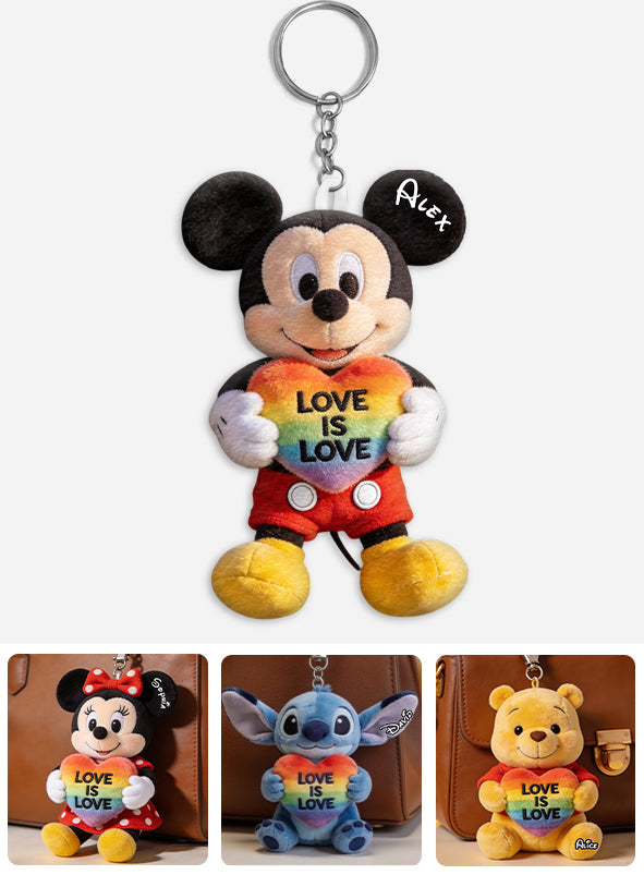 Love Is Love - Personalized LGBT Support Plush Keychain
