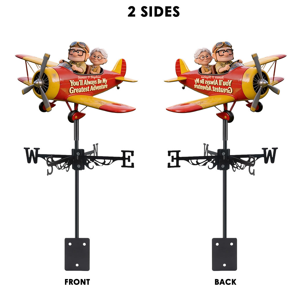My Greatest Adventure - Personalized Up Movie Couple Weather Vane