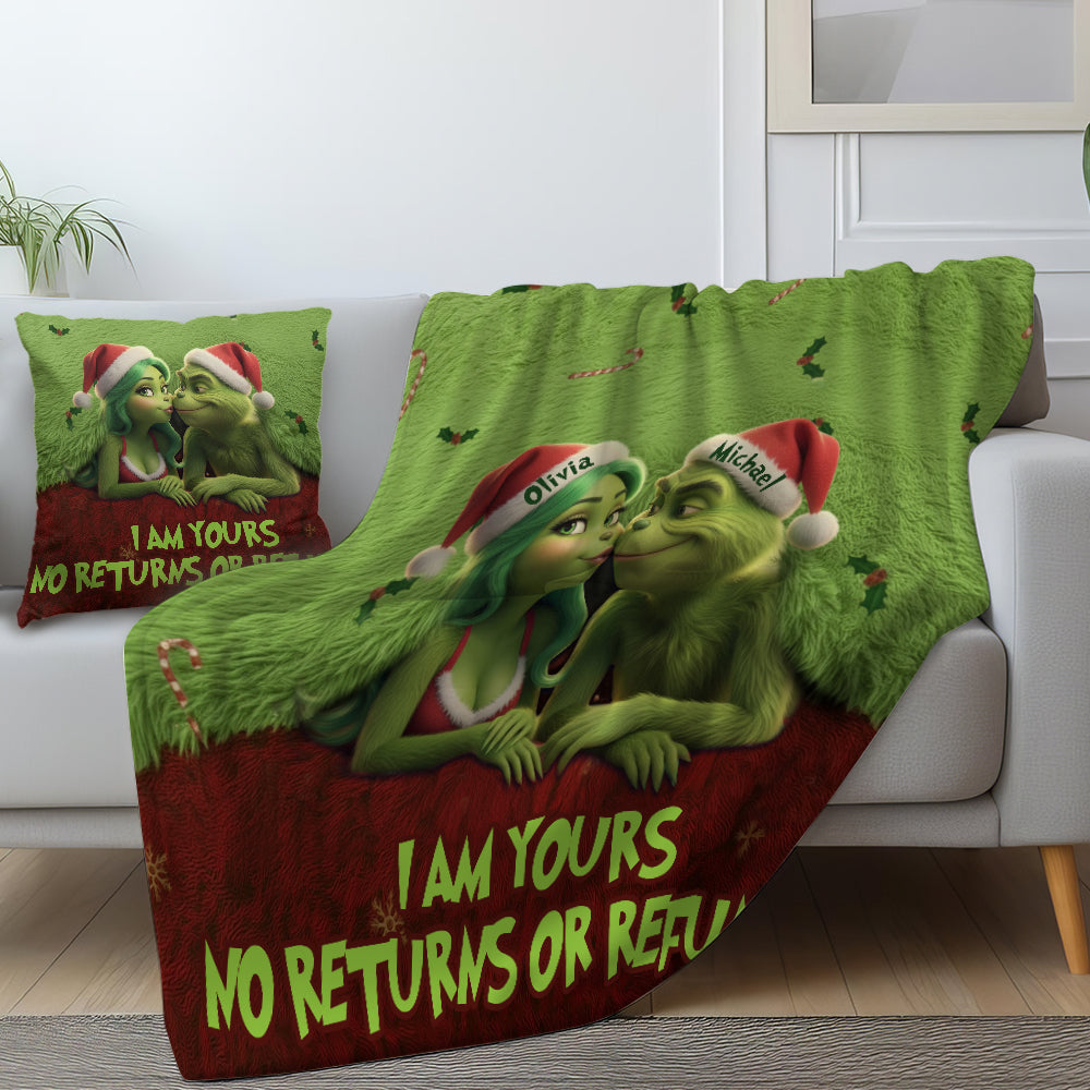 I Am Yours - Personalized Stole Christmas Blanket & Throw Pillow Set
