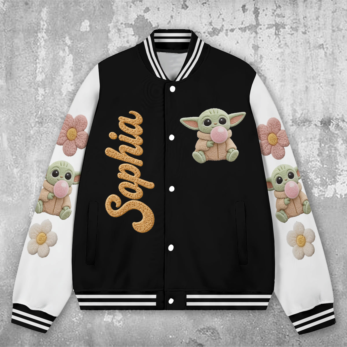 May The Cute Be With You - Personalized The Force Varsity Jacket