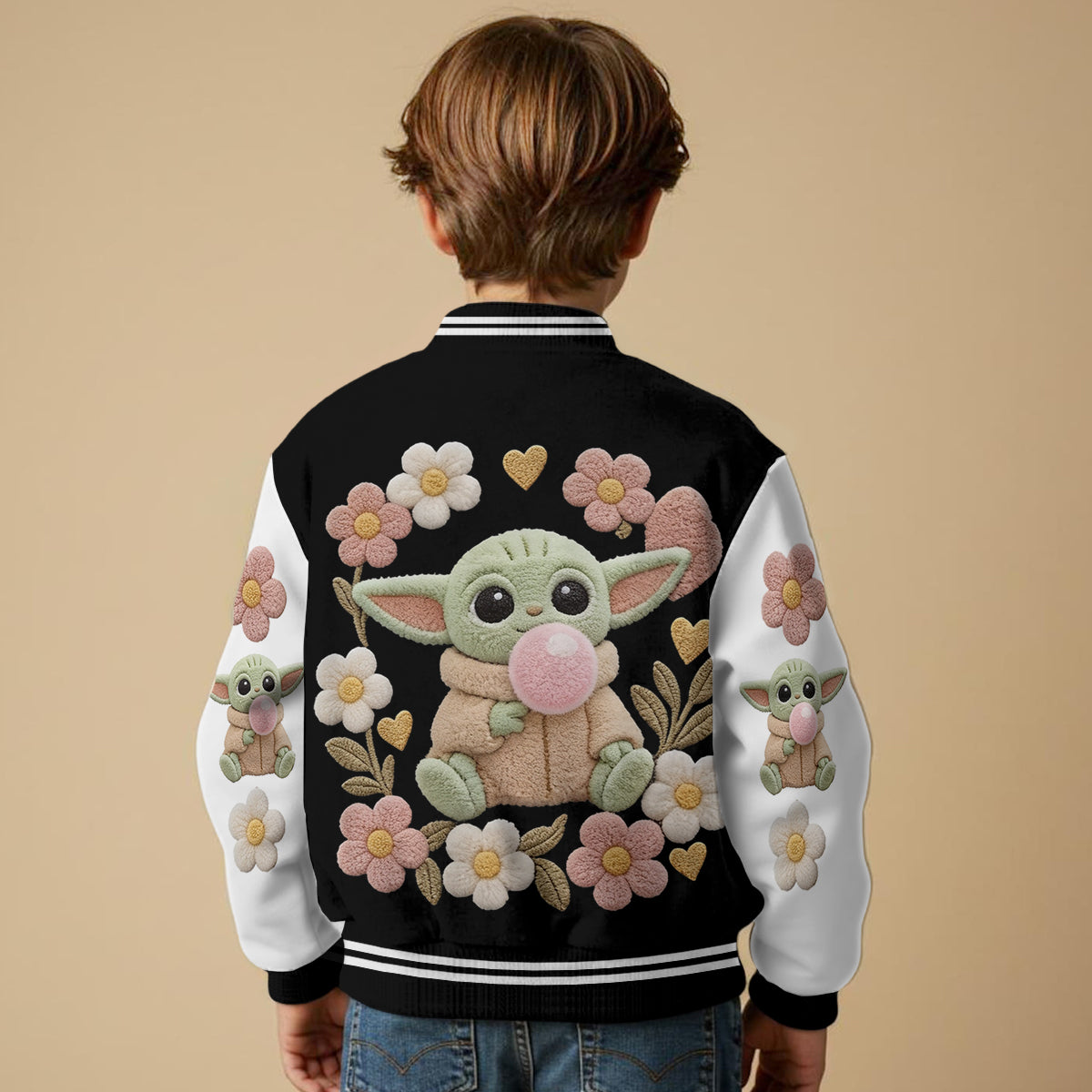 May The Cute Be With You - Personalized The Force Varsity Jacket