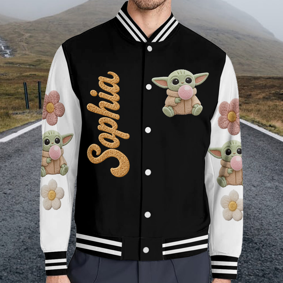 May The Cute Be With You - Personalized The Force Varsity Jacket