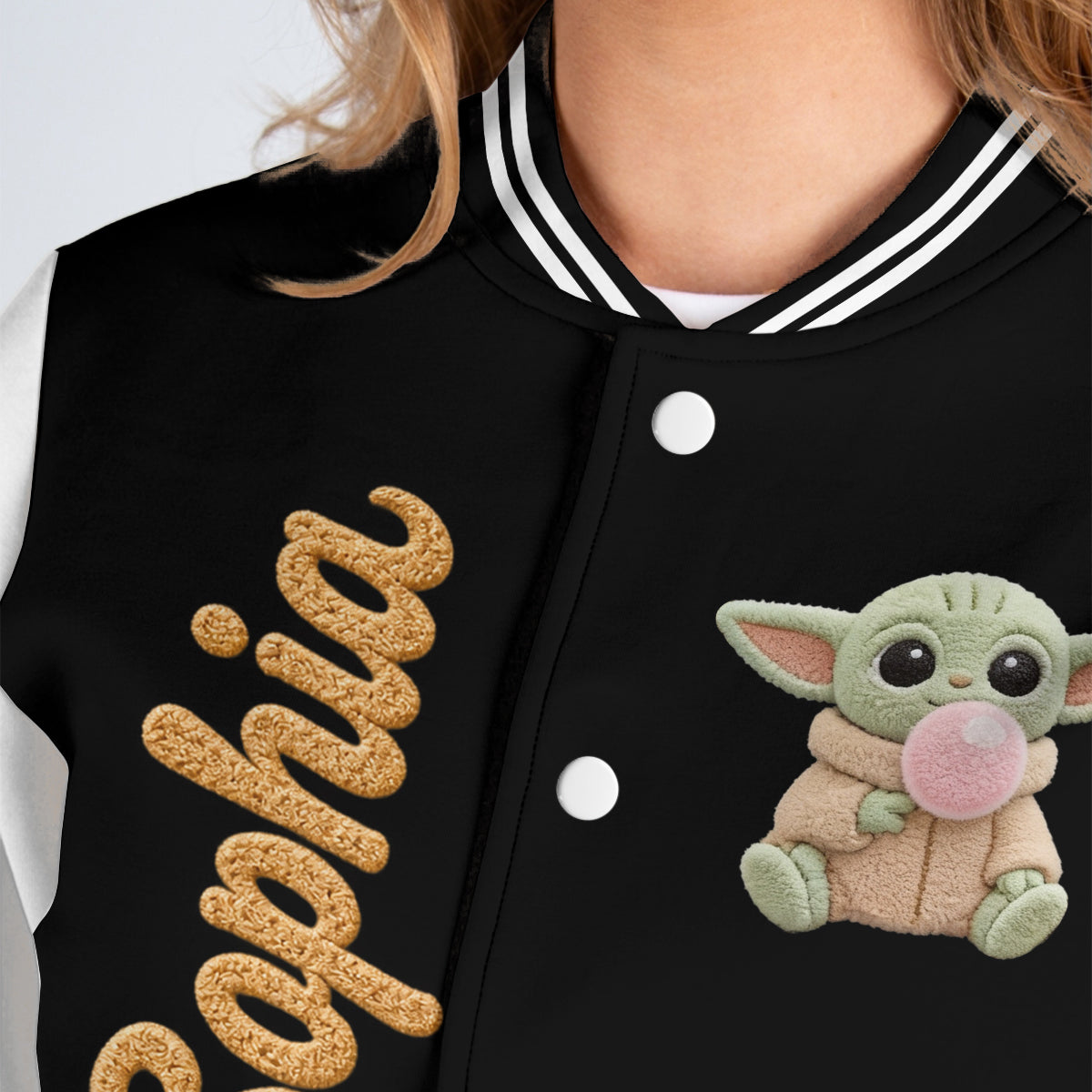 May The Cute Be With You - Personalized The Force Varsity Jacket