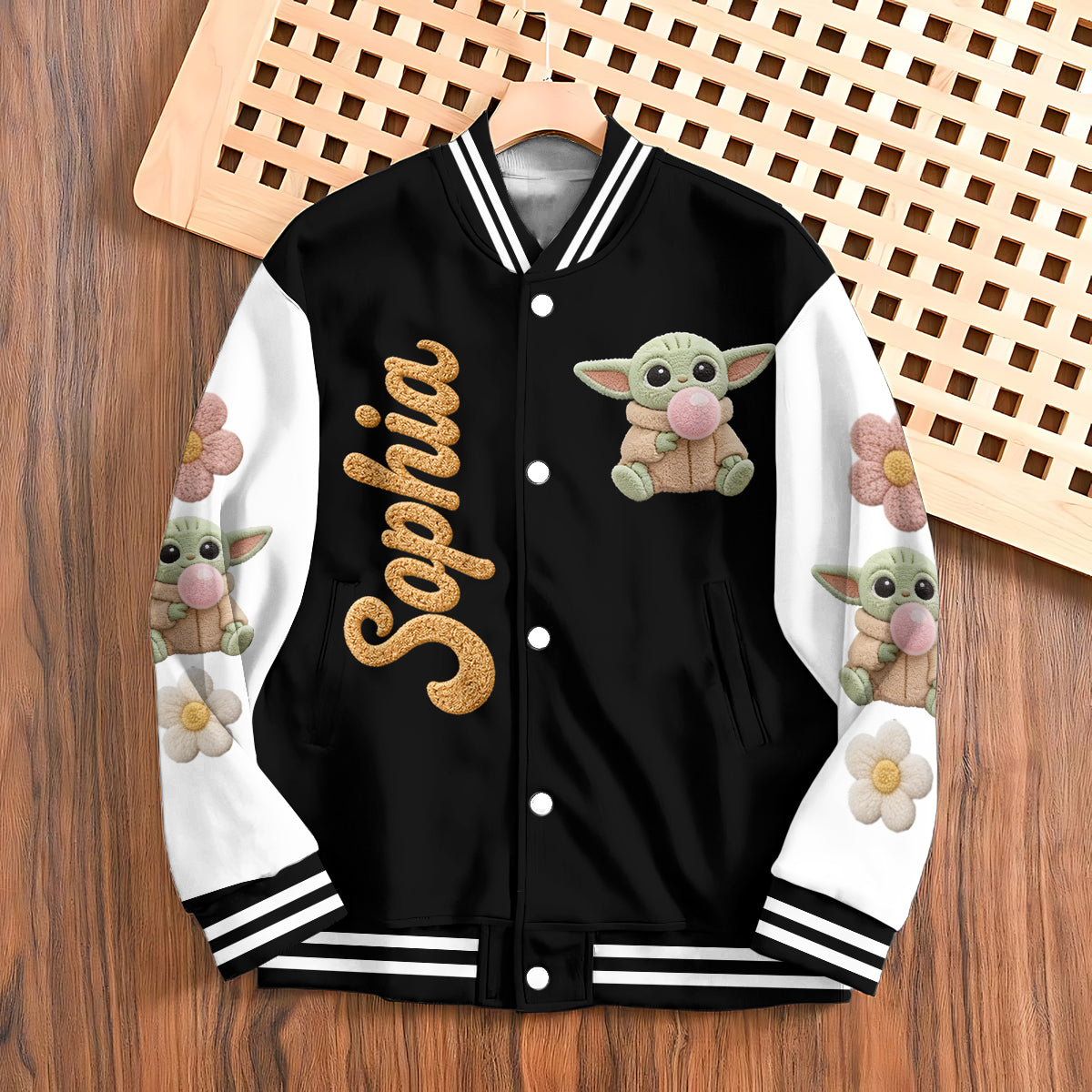 May The Cute Be With You - Personalized The Force Varsity Jacket