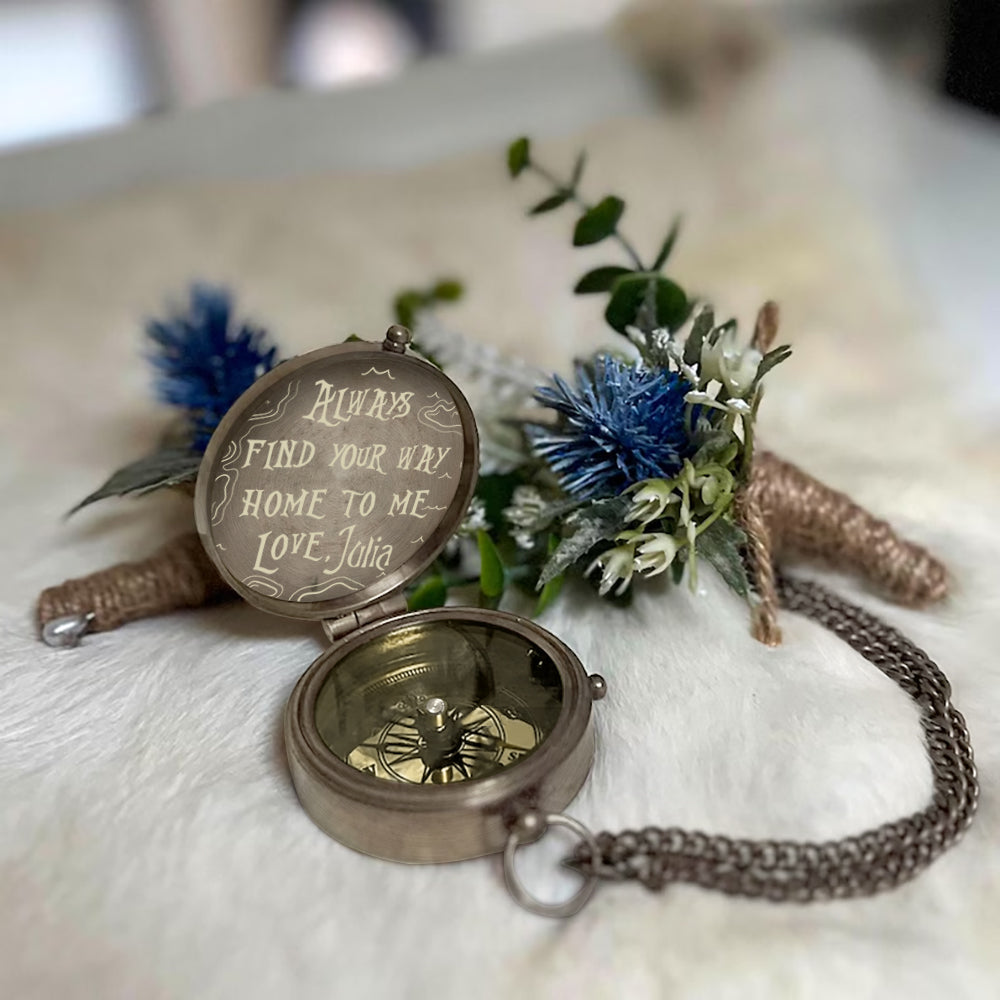 Find Your Way Home To Me - Personalized Couple Nightmare Compass