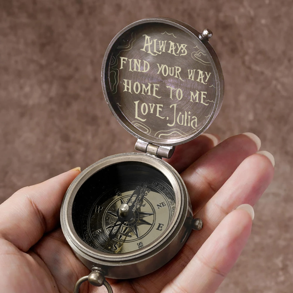 Find Your Way Home To Me - Personalized Couple Nightmare Compass