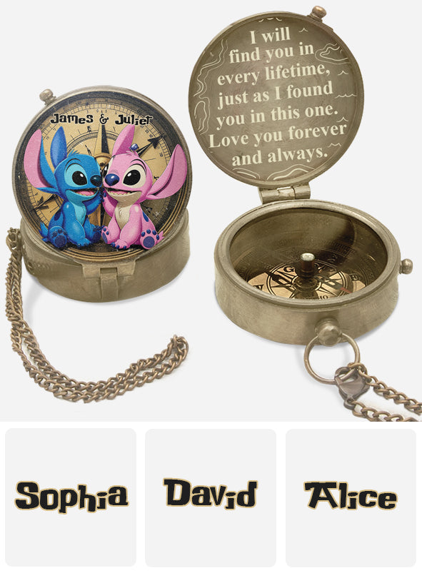 I Will Find You In Every Lifetime - Personalized Ohana Compass