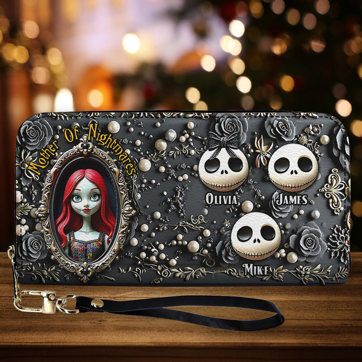 Mother Of Nightmares - Personalized Nightmare Leather Long Wallet