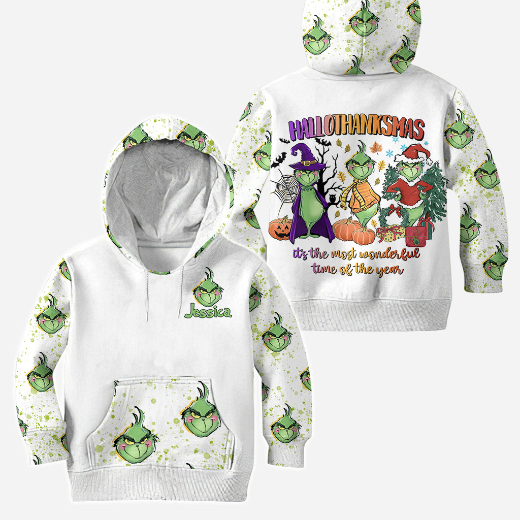 Happy Hallothanksmas - Personalized Stole Christmas Hoodie and Leggings