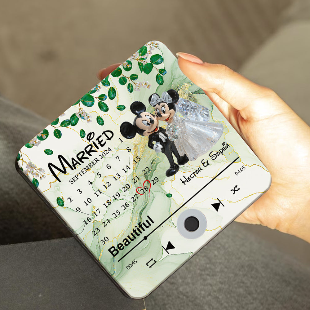 Married - Personalized Mouse Music Fridge Magnet