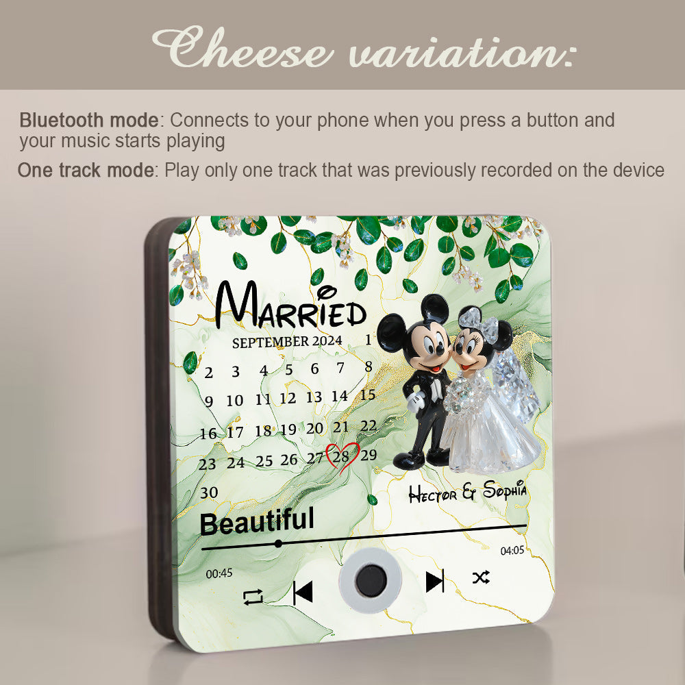 Married - Personalized Mouse Music Fridge Magnet