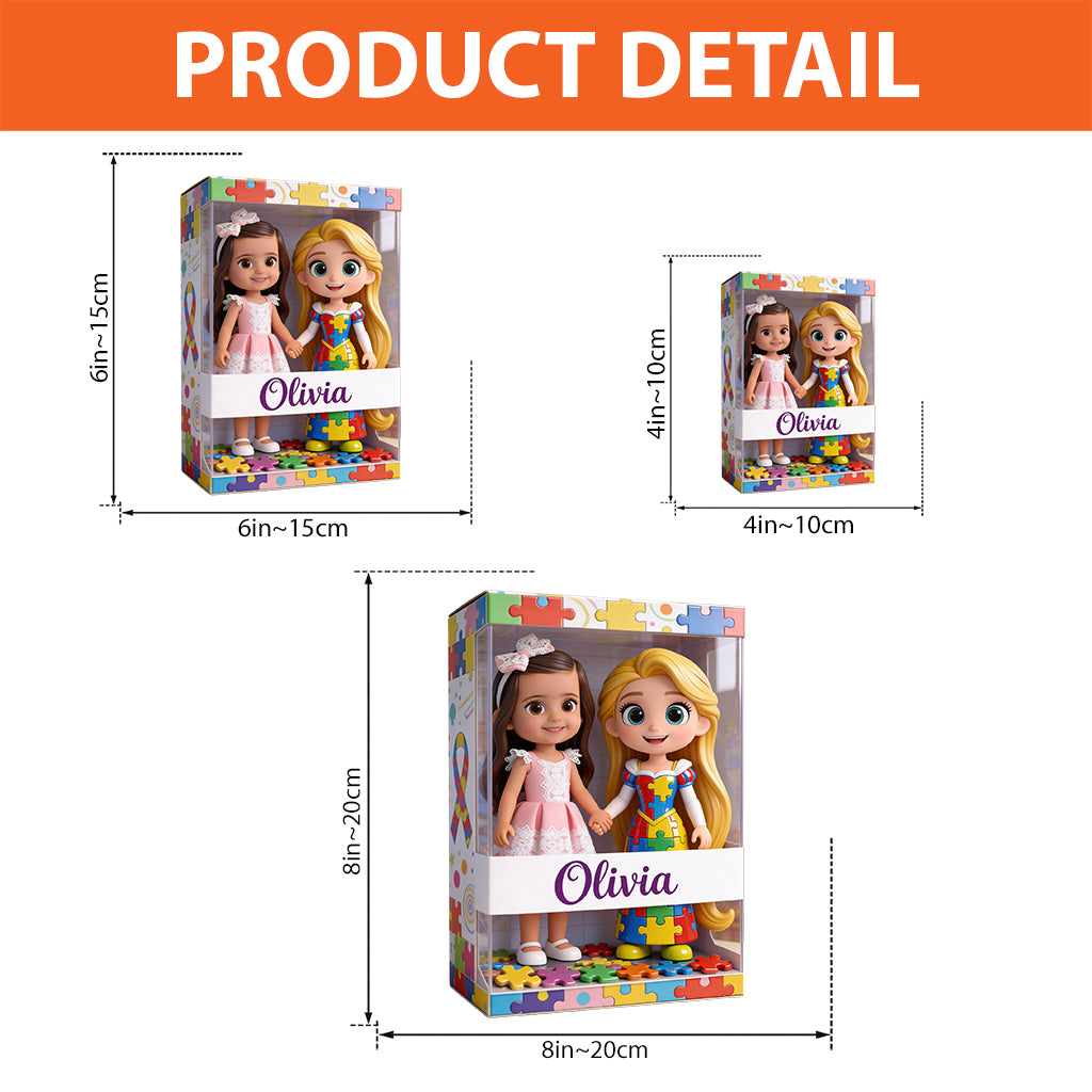 Autism Princess Doll - Personalized Autism Awareness Custom Shaped Acrylic Plaque