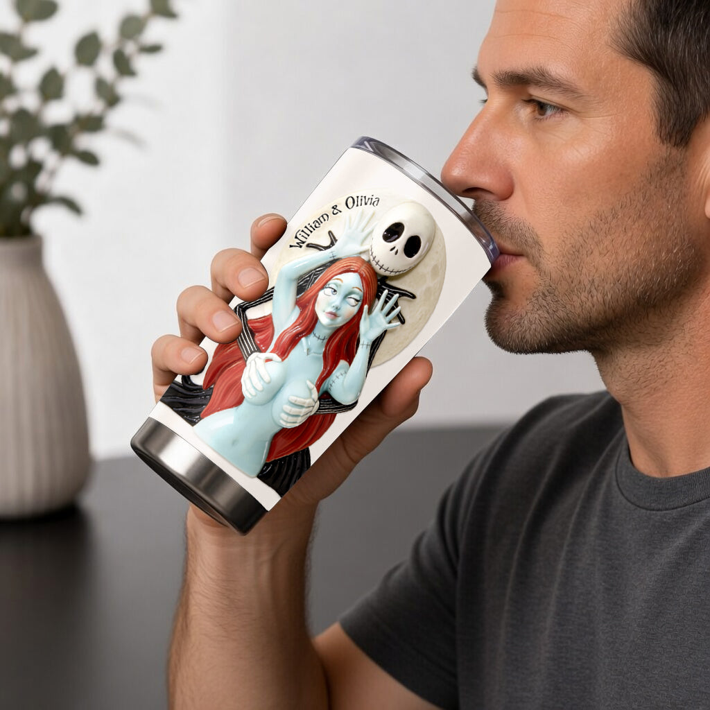 Naughty Spooky Couple - Personalized Nightmare Tumbler