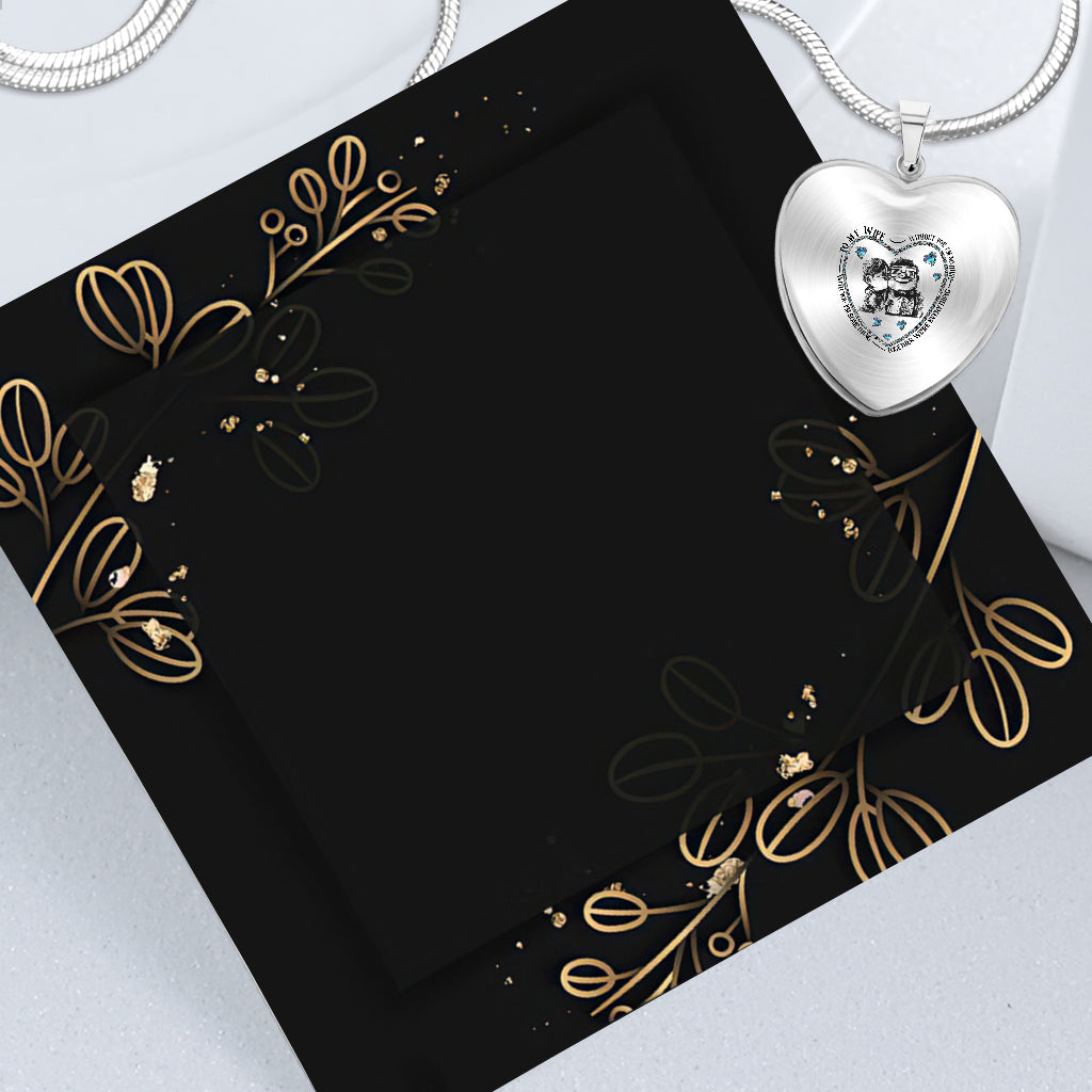 Without You I'm Nothing - Personalized Mouse Heart Pendant Necklace