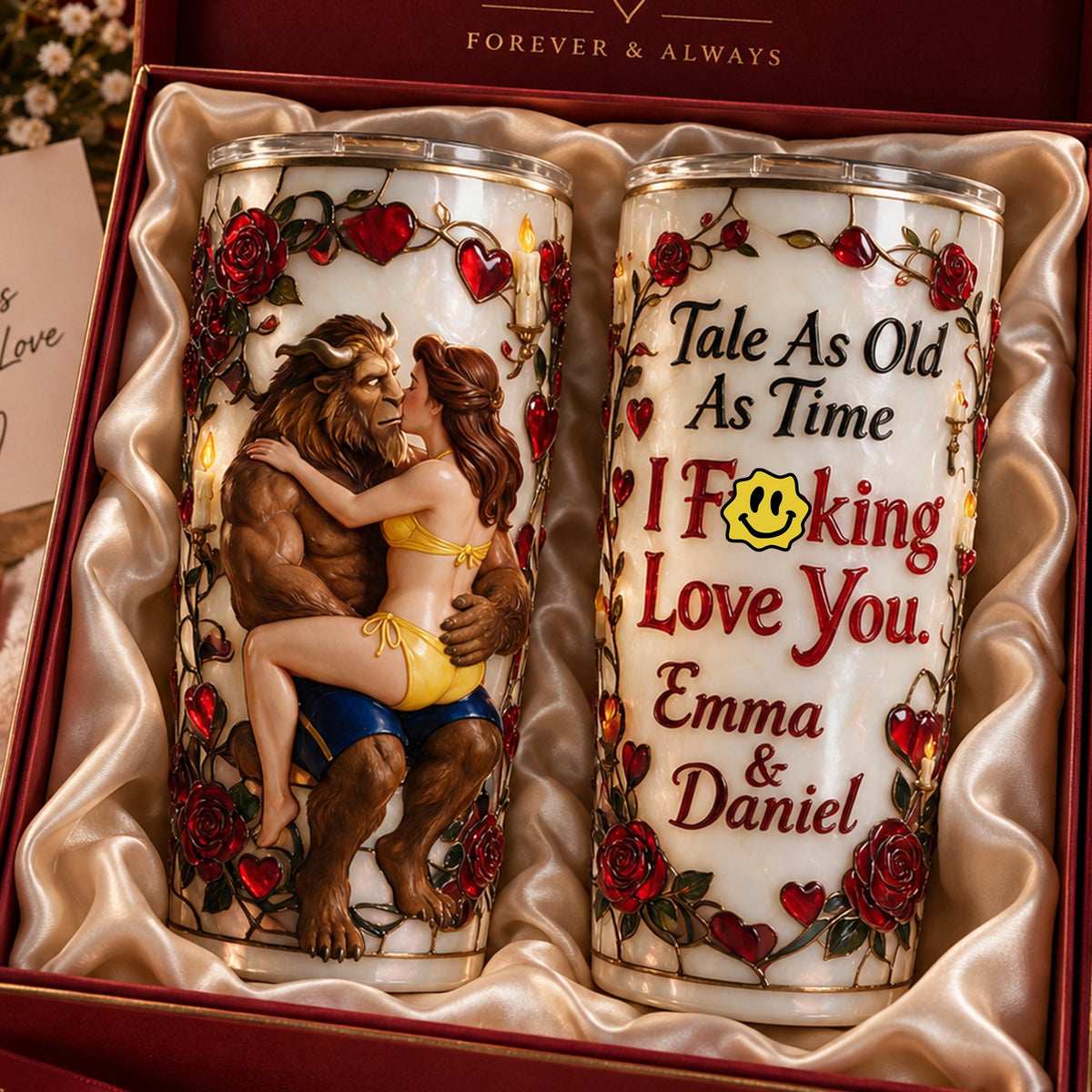 Naughty Fairy Tale - Personalized Beauty And The Beast Tumbler