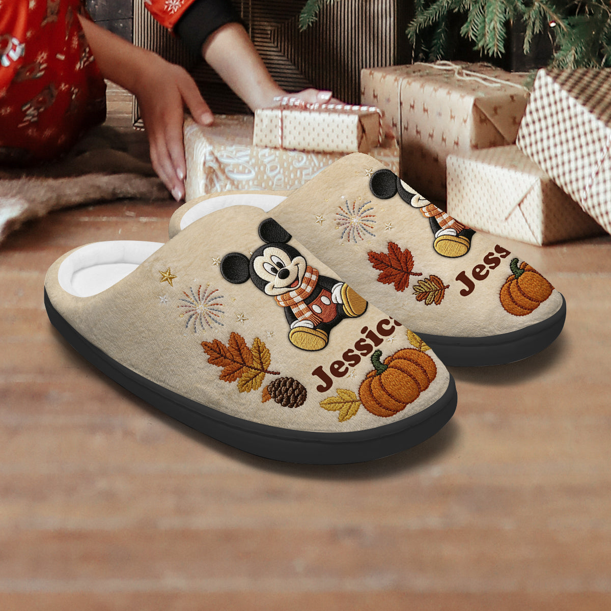 Fall Vibes - Personalized Mouse Slippers