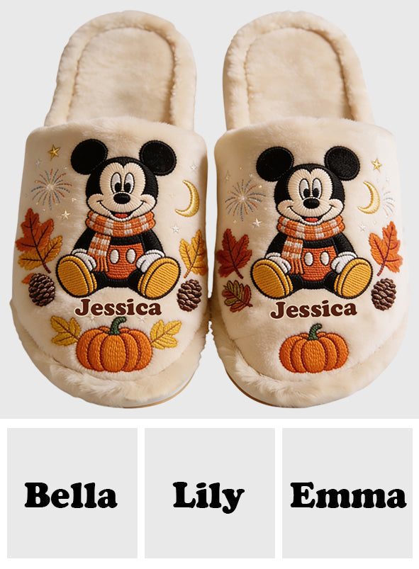 Fall Vibes - Personalized Mouse Slippers