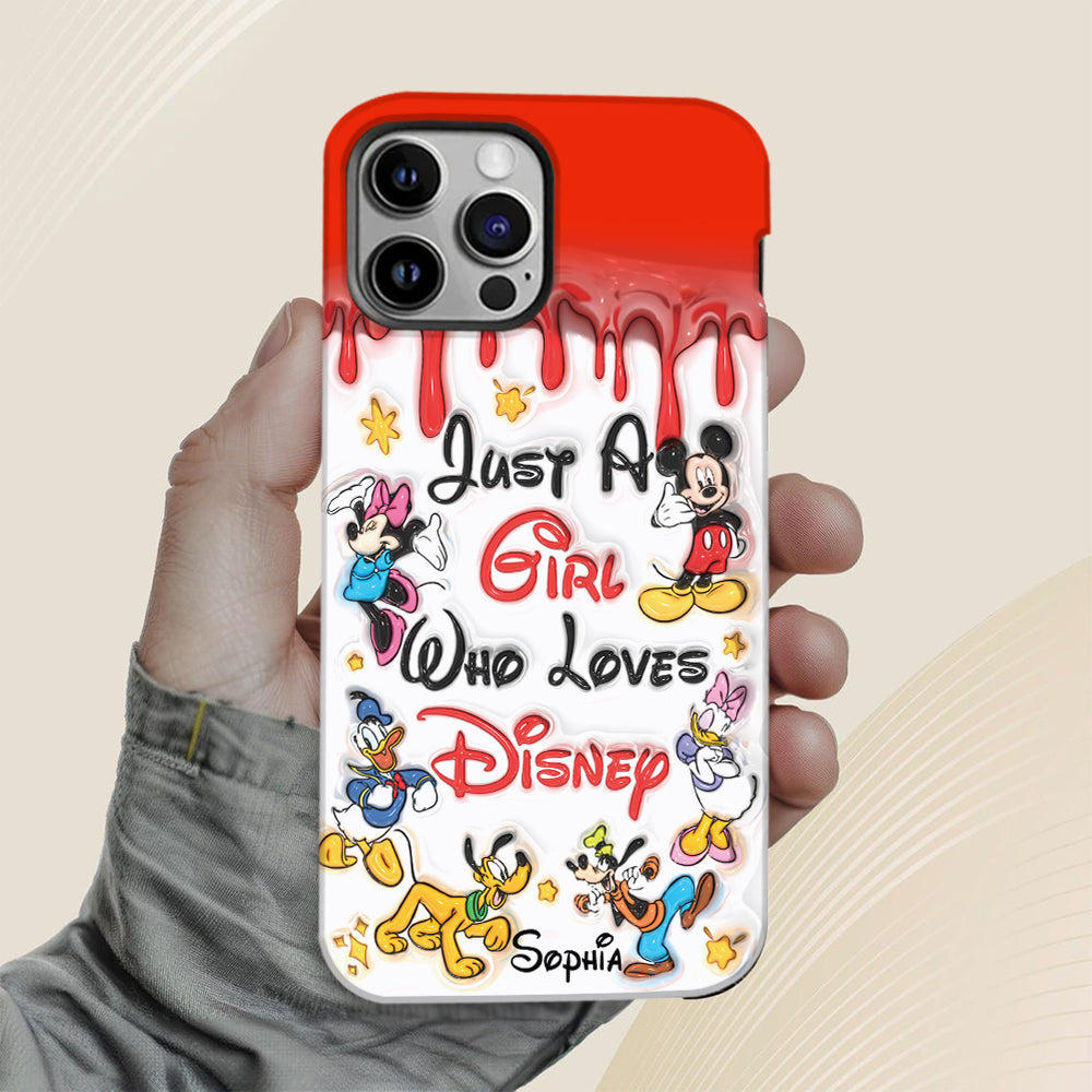 Just A Girl Who Loves Disney - Personalized Mouse Full Print Phone Case