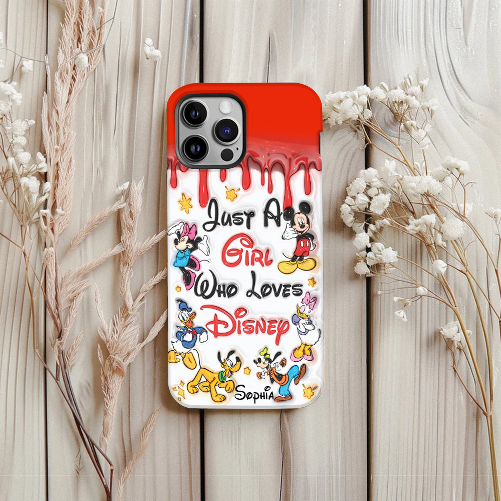 Just A Girl Who Loves Disney - Personalized Mouse Full Print Phone Case