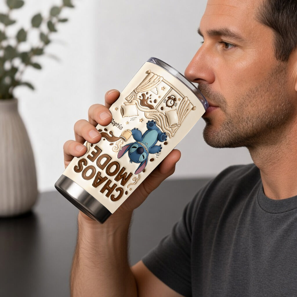 Chaos Mode Up Side Down - Personalized Ohana Tumbler