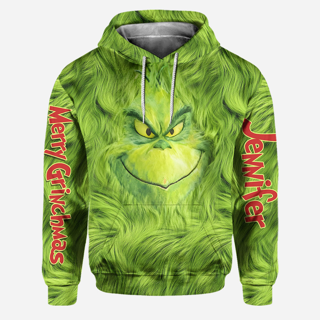 Merry Grinchmas - Personalized Stole Christmas Hoodie and Leggings