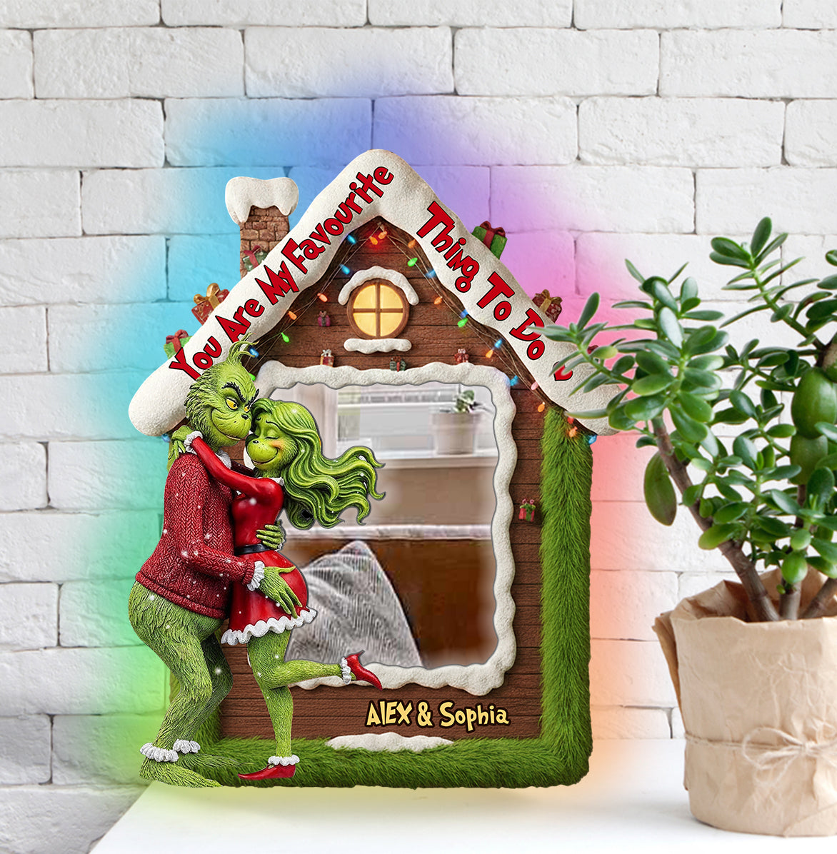 You Stole My Heart - Personalized Stole Christmas Wall Mirror With LED Light