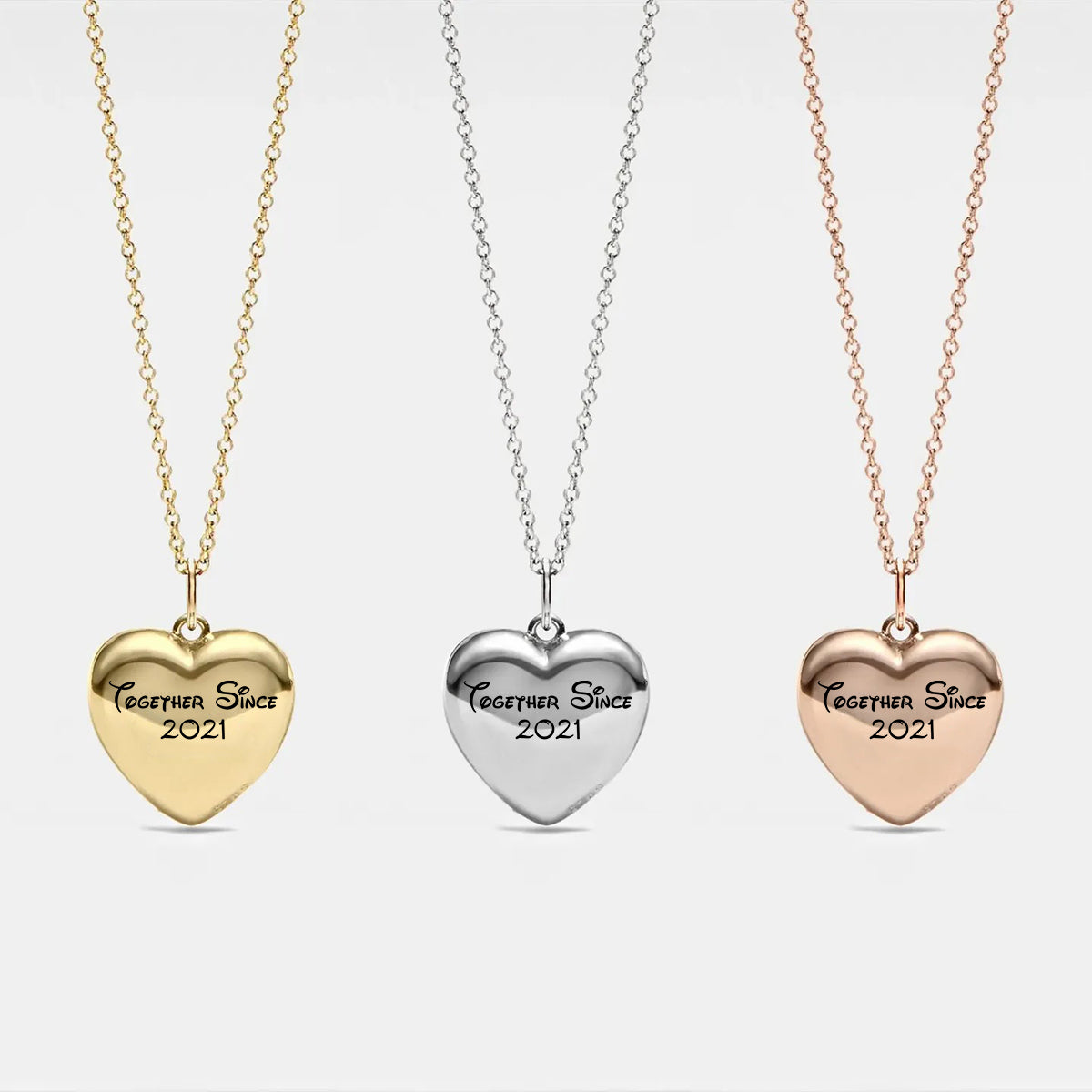 Cute Mouse Couple - Personalized Mouse Locket Pendant Necklace