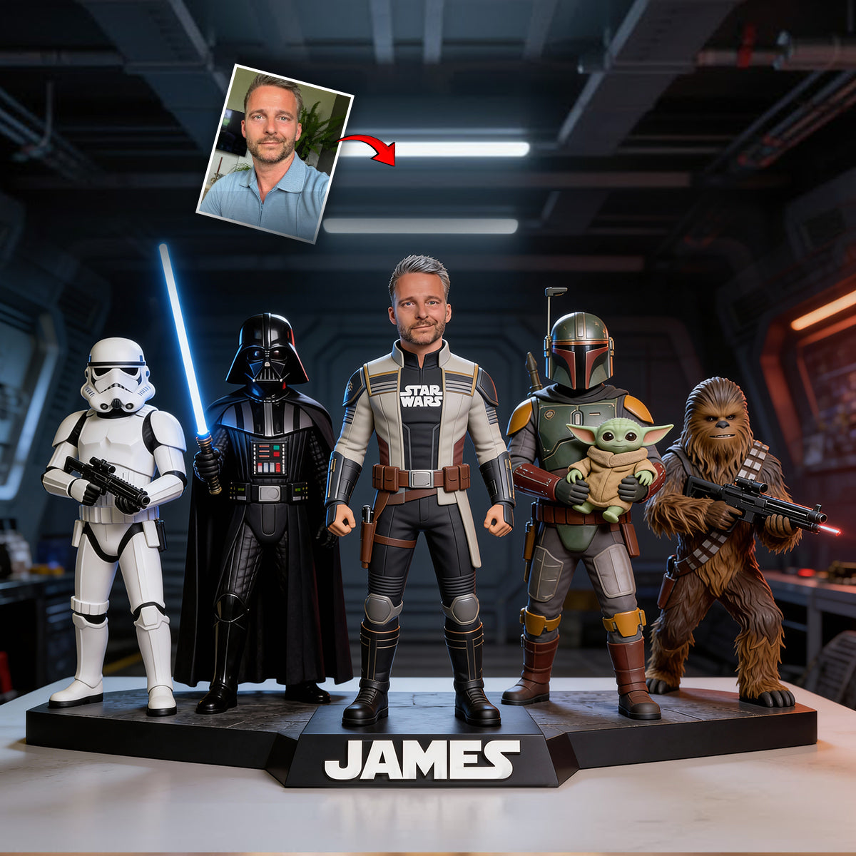 Custom Any Photo The Force - Personalized The Force Custom Shaped Acrylic Plaque