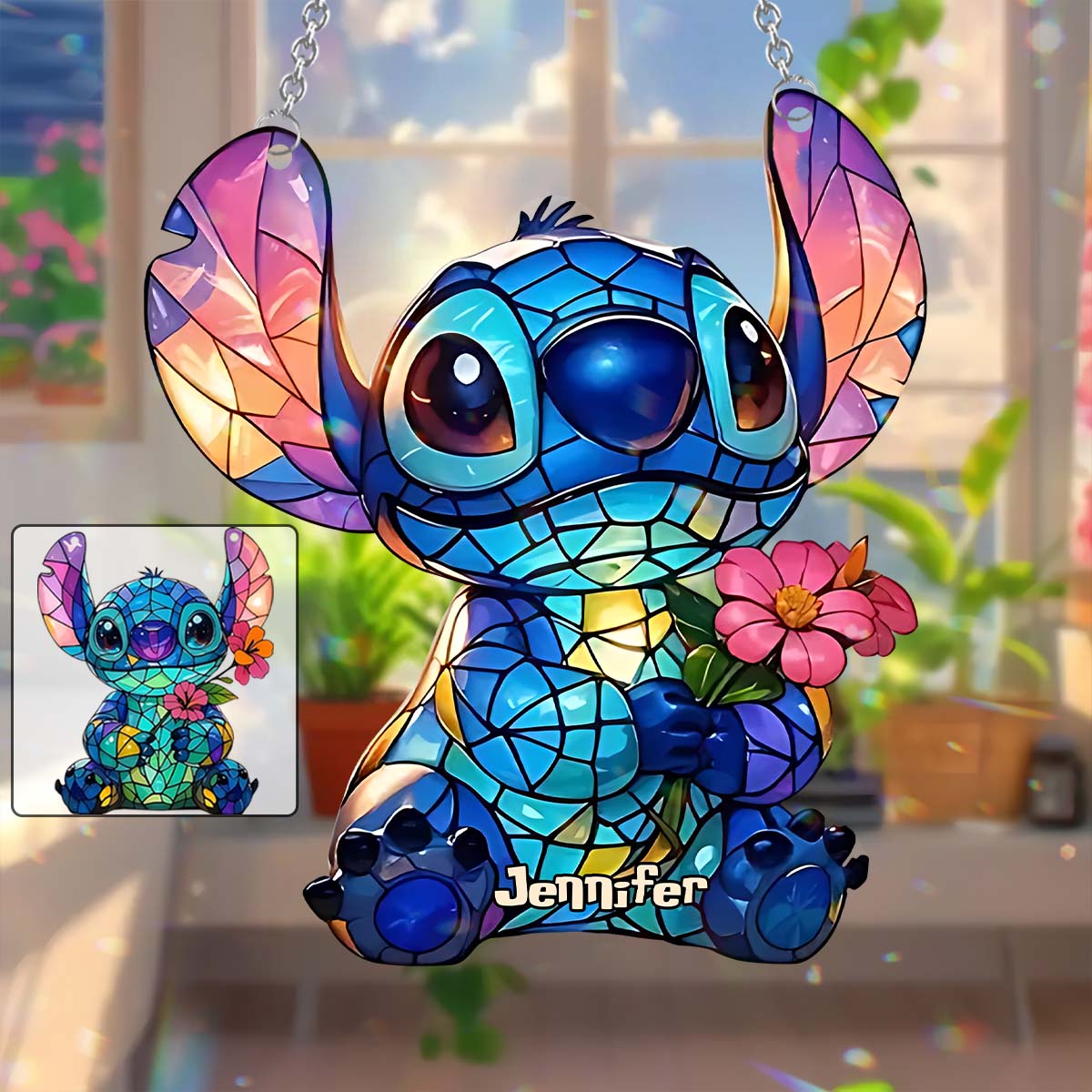 Ohana Means Family - Personalized Ohana Window Hanging Suncatcher Ornament