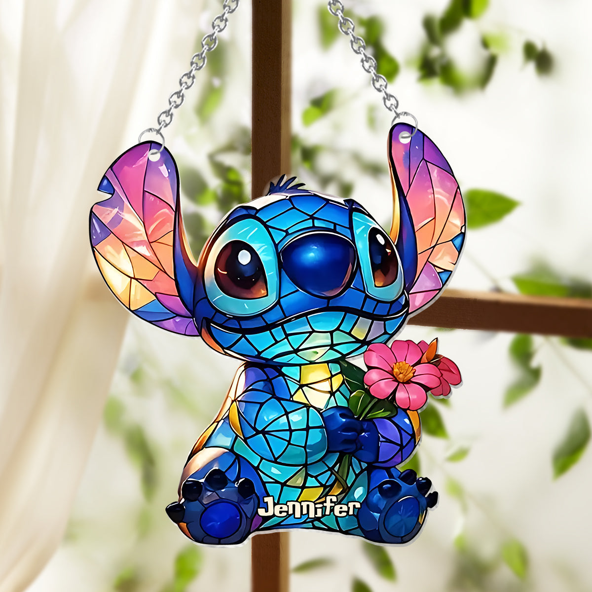 Ohana Means Family - Personalized Ohana Window Hanging Suncatcher Ornament