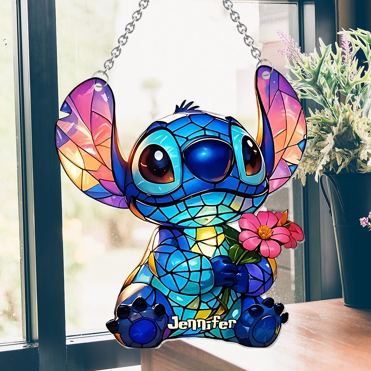 Ohana Means Family - Personalized Ohana Window Hanging Suncatcher Ornament