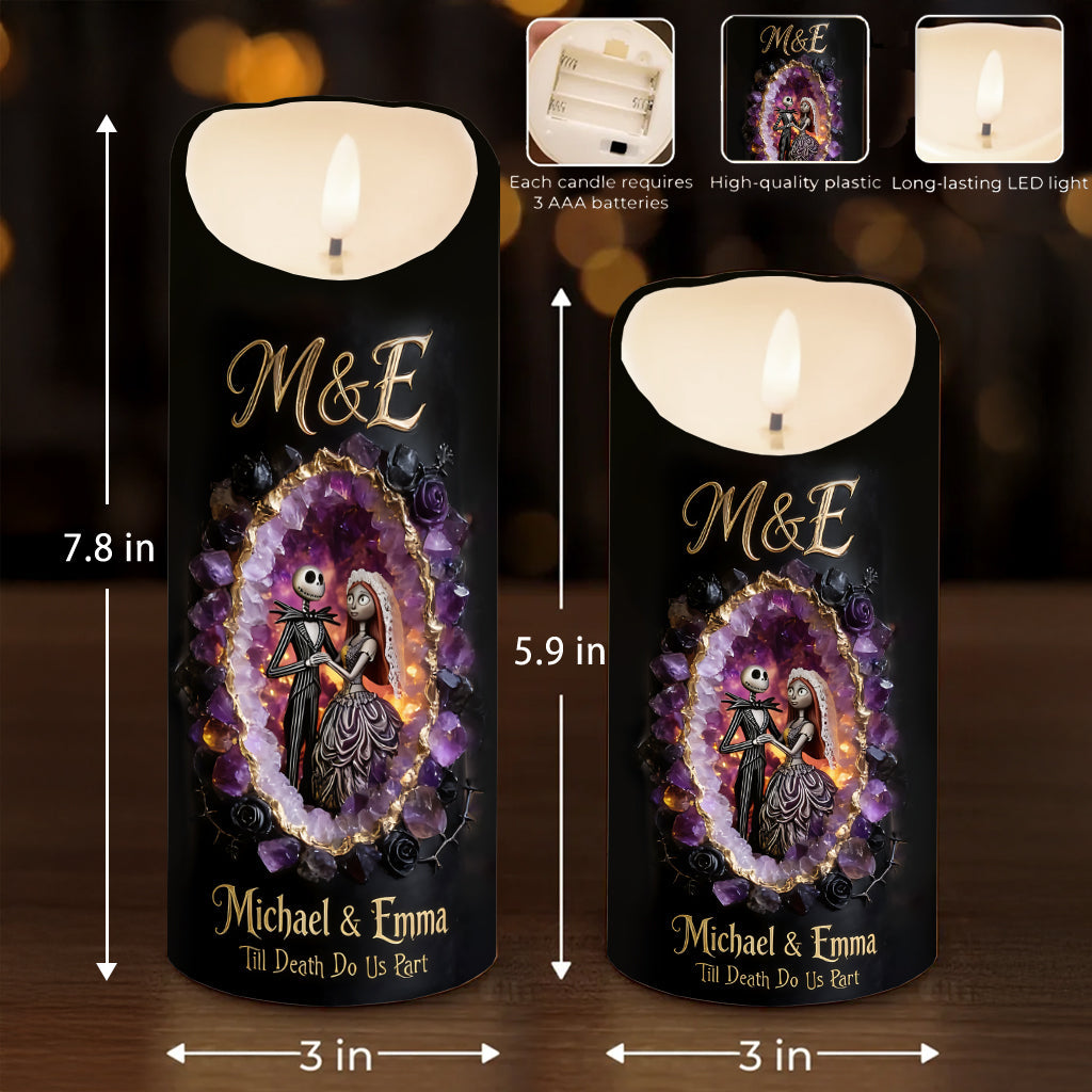 Til Death Do Us Part - Personalized Nightmare Flameless Candle